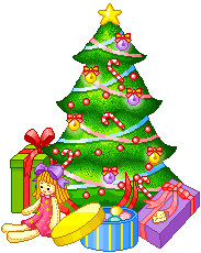 a christmas tree with gifts